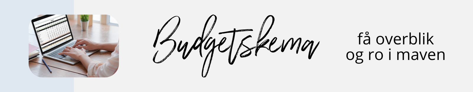 Budgetskema - få overblik og ro i maven